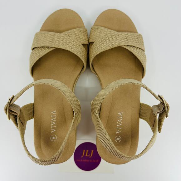 Vivaia Women's Sally Pro Espadrille Wedge Sandals Almond Size 36 EU/ 5.5-6 US - Picture 9 of 11